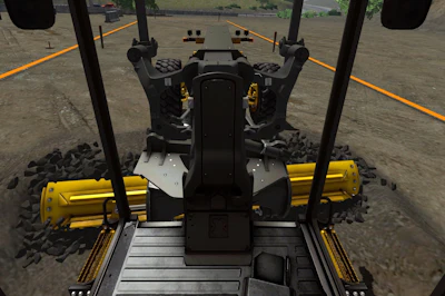 Simulator cabin view