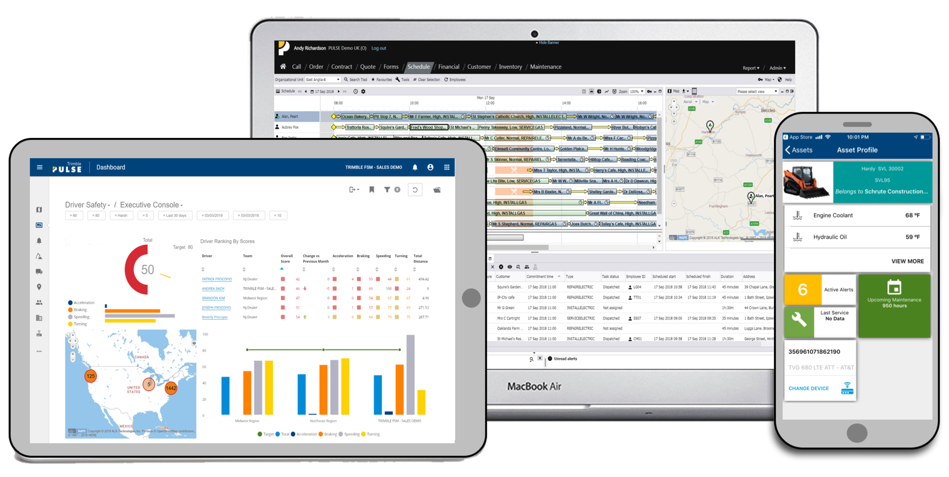 Trimble Pulse Suite 3 Screens