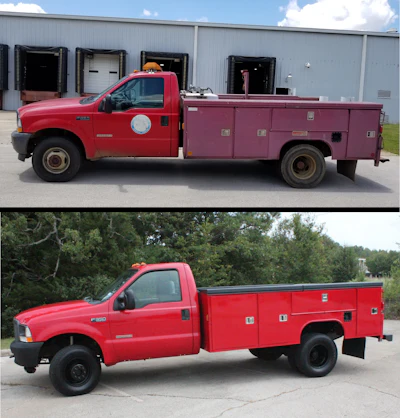 Before and after: The City of Diboll's Ford F-350