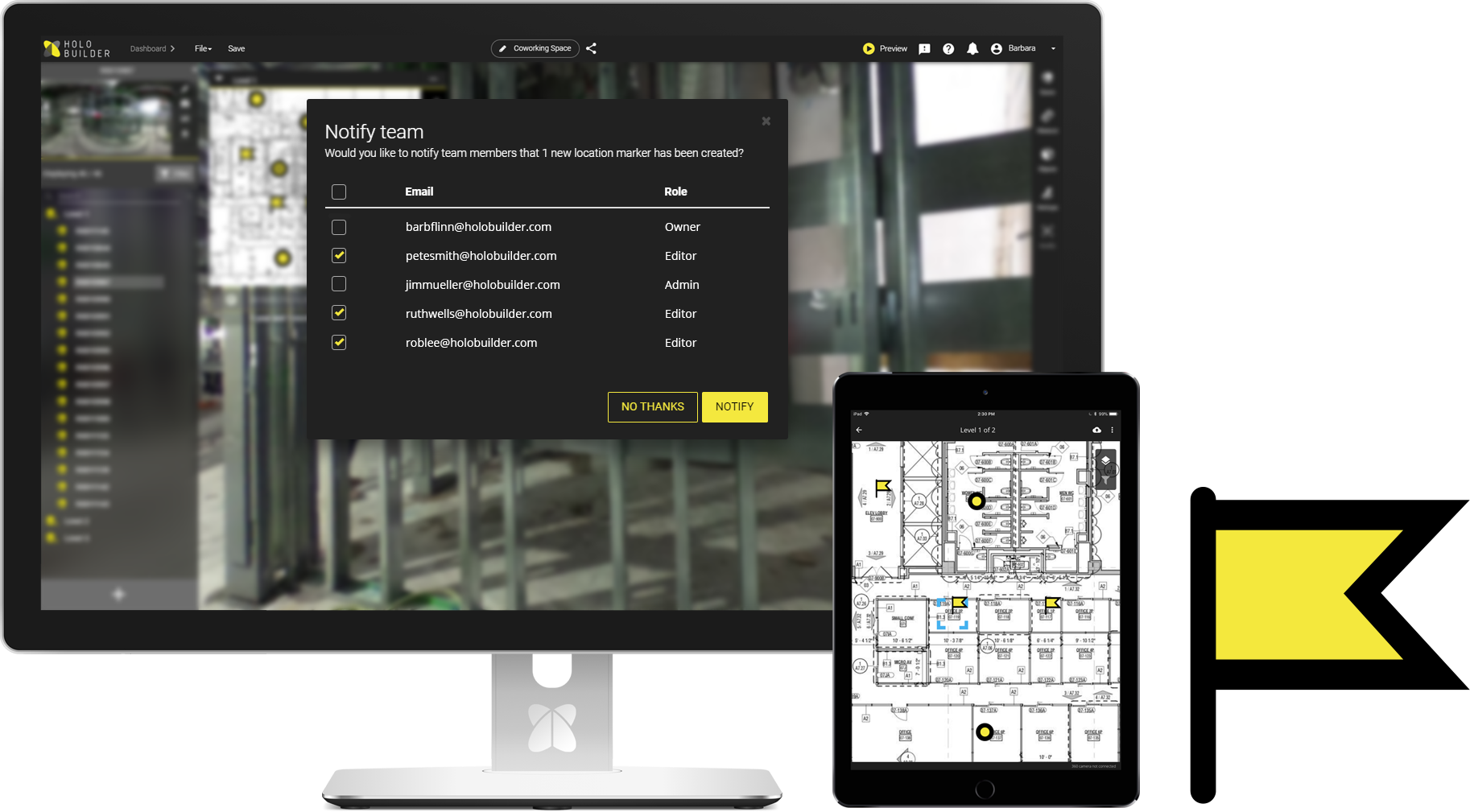 JobWalk Planner enables off-site stakeholders to pre-plan construction documentation sequences for their teams.