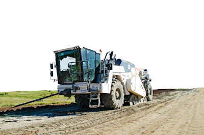Chambers Excavating & Construction’s specialty is stabilization and it uses Wirtgen soil stabilizers/cold recyclers to get the job done. “We typically get 40 to 60 feet per minute with the Wirtgen machines,” Owner/President Cody Hill says. “They have increased our production by 30 to 40 percent, with the ability to run anything through them – fly ash, lime, cement or slurry – and achieve a quality finished product.”