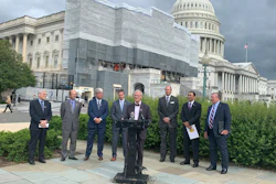 Rep. Earl Blumenauer (D-OR), speaks to the media about the importance of infrastructure funding at the 2019 TCC Fly-In.