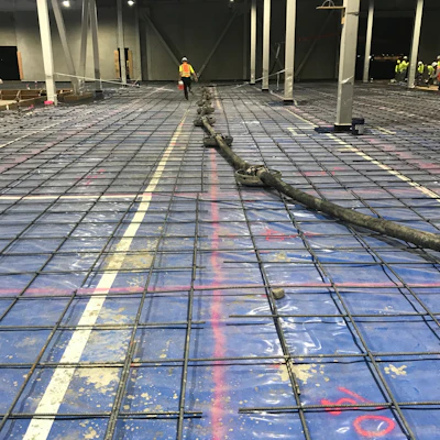 15 mil vapor barrier in place.