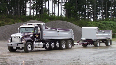 Silver Streak is the first in the area using a six-axle truck with a two-axle pup trailer. The six-axle truck is flexible because it can be used to pull the pup trailer or it can be used as a 20-ton truck.