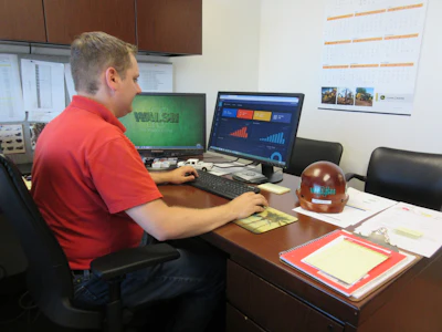 The contractor uses the Contextual Mobility Management administrative portal to design policies and view insights into the types of activities being managed and blocked by the system.