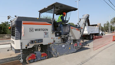The Wirtgen W 150 CF was equipped with a 71-in.-wide milling drum to increase productivity.