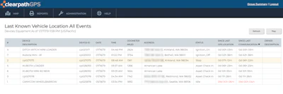 GPS trackers let you monitor each machine's whereabouts and how many engine hours it is logging on a jobsite.