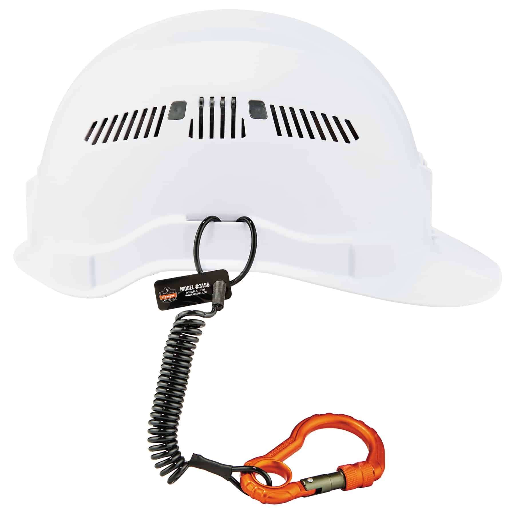 19161 3156 Coil Tool Lanyard Single Carabiner Hard Hat