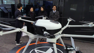 A drone scans the jobsite and transmits topographical information to the X-Center to produce 3D data that is used to establish the optimal operational plan.