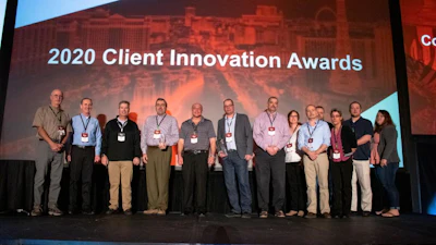 B2W Software presented its 2020 Client Innovation Awards for ROI and operational improvements to Lancaster Development, Lakeside Industries, EPCOR and Severino Trucking at the company’s annual User Conference in early March.