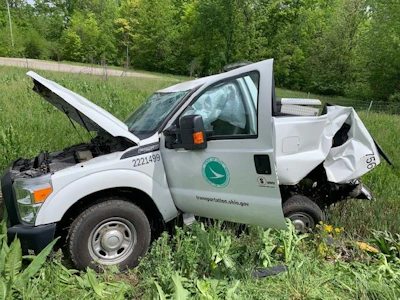 In Ohio, the Ohio DOT (ODOT) took to Facebook to plead with the public after they experienced their 12th work zone crash since February. A tractor-trailer crashed into the back of a moving ODOT truck that was towing an active lane change sign on US 30 west. The woman inside the pickup was injured and was taken to a Columbus hospital. The semi driver was uninjured.