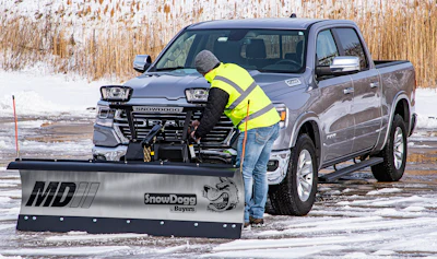 Buyers Products' RapidLink attachment system, that is designed so users can mount or dismount their plow quickly, is now available on its full line of plows.