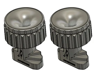 Rendering of two 3D-printed Vortex devices