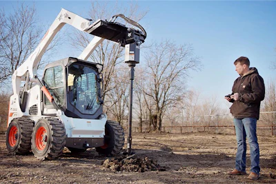 Bobcat MaxControl Remote Operation is an iOS app that enables operators to control their machines from up to 300 ft. away with any Apple device, such as the iPad and iPhone.