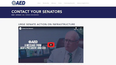 AED has launched a grassroots campaign to target U.S. Senators to act on infrastructure legislation.