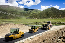 Pneumatic rollers are typically used in an intermediate roller position in an asphalt paving train, and are well suited for obtaining compaction in the tender zone.