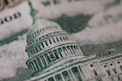 Image Of Old Building On American Banknote 4386157