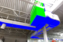 BIM model being drawn from 3D scan