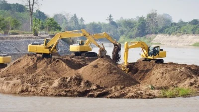 Excavators At Jobsite Freedigitalphotos