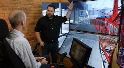 The simulator has proven to be a game chamber for IUOE Local 14. Bolstered by year-round training, it is able to maintain a growing pool of 300-ft. certified crane operators.