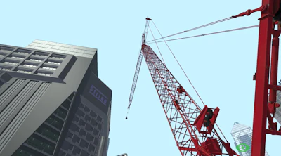 Engineering specifications and other information supplied by the crane manufacturer helped developers create a model of the crane, along with each of its individual components.