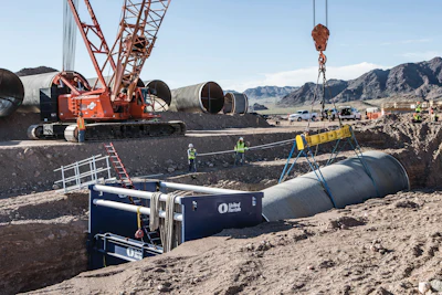 The manufacturer’s tabulated data will help instruct the contractor on the allowable configuration, assembly and placement in a trench. Image source: United Rentals