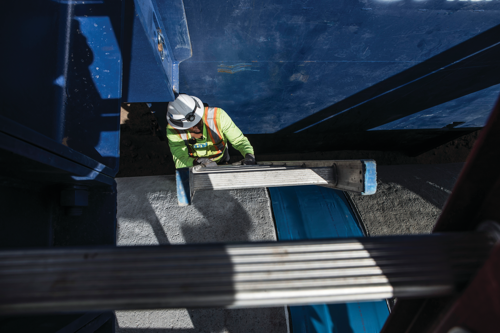 Trench boxes are not designed to prevent a trench wall from collapse, but when used properly, can be a very effective protective system solution. Image source: United Rentals