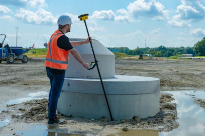 Technology like total stations or GNSS rovers allows a single user to lay out true design objects based on federated and enriched models.