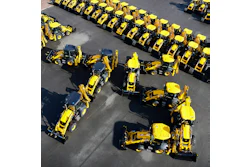 2020 - JCB machines spell out the signifcant milestone
