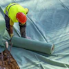 Installing a vapor barrier