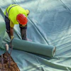 Installing a vapor barrier