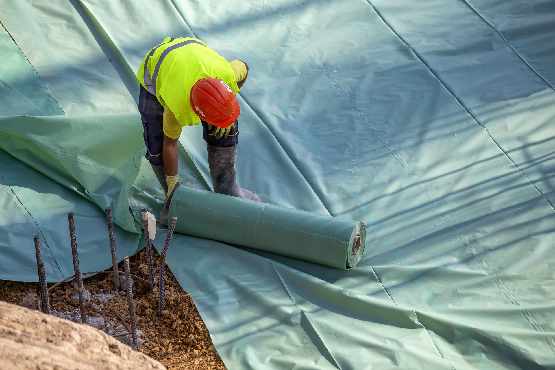 Installing a vapor barrier