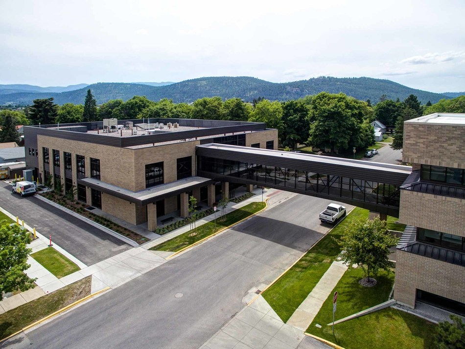 Flathead County South Campus sky bridge in Montana