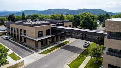 Flathead County South Campus sky bridge in Montana