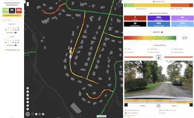 HD-PCI produces a condition rating with more objective data (derived from machine learning algorithms) and factors in the density and severity of each distress present for every square foot of roadway across an entire road network.