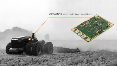The small size and low power requirements of Septentrio's GNSS receiver are well suited to use on robots and other autonomous machines.
