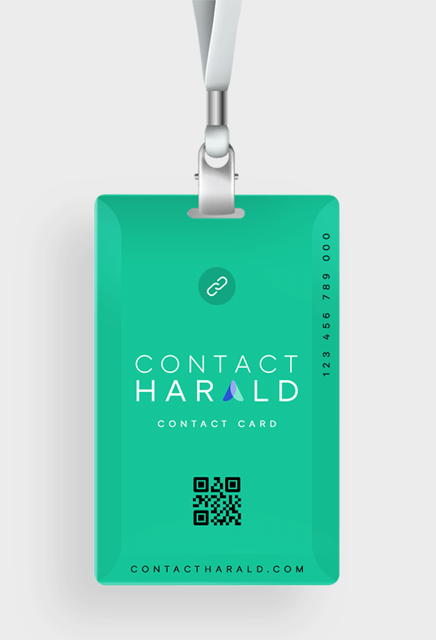 Contact Harald Contact Tracing Card