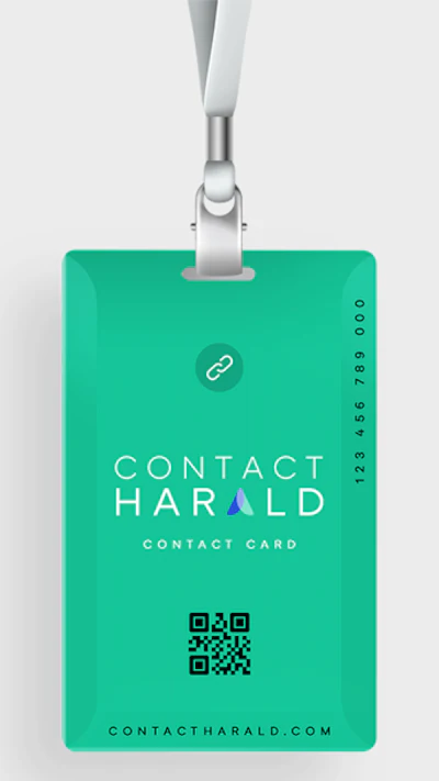 Contact Harald Contact Tracing Card