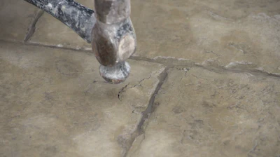 Repairing Stamped Concrete - Hammer