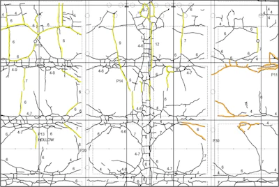 Troubleshooting cracks in concrete, Figure 2 - Crack Map