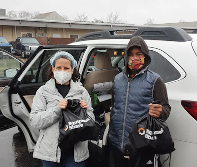 At the event on March 26, the program distributed 200 bags of food items and toiletries to families selected by the teachers prior to the students’ spring break.