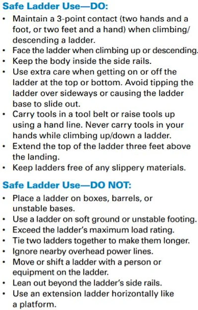 Safe Ladder Do Dont