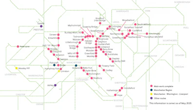 North England rail station platform extension project