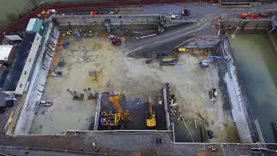 The Kuwahee plant project called for cutting 146 squares measuring 4 ft. and forty-five 36-in.-diameter holes in 15-in. concrete heavily reinforced with 1.25-in. rebar.