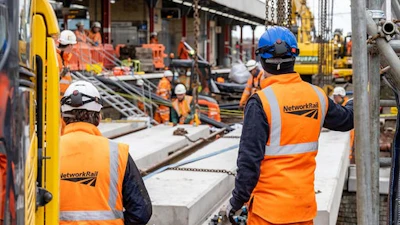 Warrington engineers replacing bridges at Warrington Bank Quay station.
