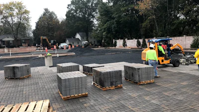 Case Study Randolph N.C. Parking Lot Belgard Permeable Interlocking Concrete Pavers
