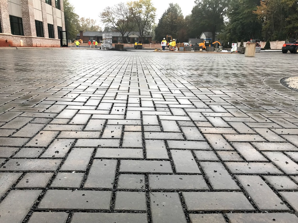 Case Study Randolph N.C. Parking Lot Belgard Permeable Interlocking Concrete Pavers