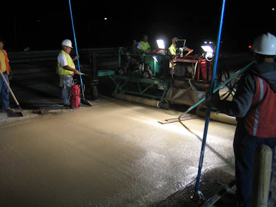 Rapid Strength Concrete Used in Freeway Pavement Restoration