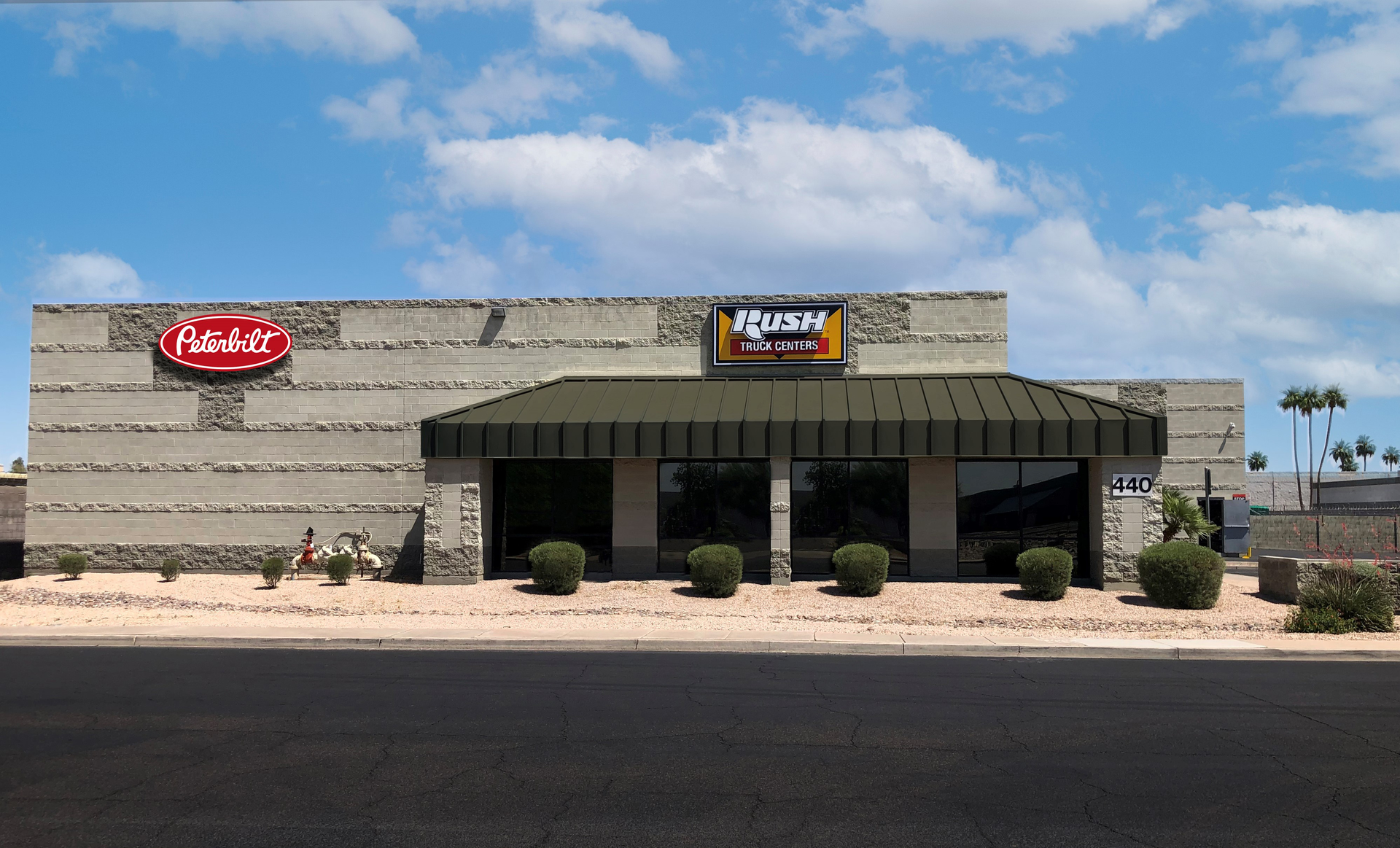 Rush Peterbilt Truck Center, Phoenix East opened in late March and is a parts and service location featuring eight service bays, 1,000 sq. ft. of parts retail space and 3,000 sq. ft. for parts inventory.