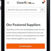Gearflow Mobile Homepage